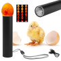 TNSLAND Lampe Mire œuf LED pour Oeufs de Poule et Oeufs Foncés – Testeur D’œufs À 3 Modes avec Batterie et Câble USB – Outil D’i
