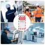 BESTYASH 10 Étiquettes de Consignation Suspendues en PVC Étiquettes de Sécurité Industrielles Universelles Format M 10 Pièces po