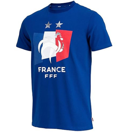 Equipe de France de Football T-Shirt FFF - 2 étoiles - Collection Officielle Taille Homme