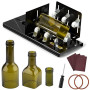 Fixm Coupe-bouteille en verre, version améliorée pour bouteilles rondes, carrées et goulots, adapté aux bouteilles de vin, de bi