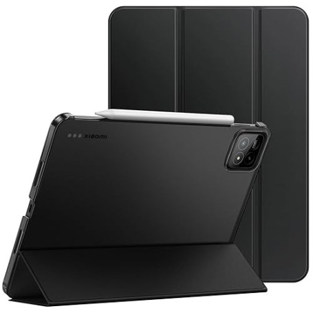 JETech Coque pour Xiaomi Pad 8/8 Pro & Pad 7/7 Pro (11,2 Pouces, Modèle 2026/2025), Fine Translucide Arrière Trifold Folio Suppo