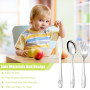 Samamoca 9PCS Couvert Enfant Inox,3 x Fourchette,3 x Cuillère,3 x Couteau Dentelé,Sûr Couverts Pour Enfants avec Motif Mignon,Co