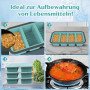Niuny Moule a Soupe Congelation 2Pcs Moule Soupe Congélateur Plateau de Congélation en Silicone Avec Couvercles Bac à Bouillon S