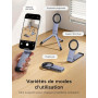 UGREEN Trépied Magnétique pour Téléphone MagSafe Couleur Gris Nébuleuse en Alliage d'aluminium Idéal pour Les Voyages Les Réunio