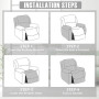 Bocguy Housse pour Fauteuil Relax Electrique Imperméable Extensible ，Protege Fauteuil 1 Place，Housse de Fauteuil Extensible ，Ant