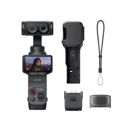 Insta360 Luna Ultra - Caméra de vlogging 8K avec Deux objectifs Leica, Zoom 12×, capteur 1", écran Tactile détachable 2", Triple