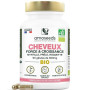 Cheveux BIO | Force & Croissance | Stimule la Pousse, Fortifie les Cheveux | Myrtille, Prêle, Roquette | 90 gélules de 300mg | Q