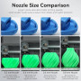 P2S/X2D Hotend Haute Vitesse Intégré Échange Rapide 0,2mm+0,4mm+0,6mm Buse Acier Trempé avec Protection Silicone Compatible with