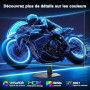 Minifire Ecran PC Gamer Incurvé 24 Pouces -160Hz, FHD 1920x1080, 1ms MPRT, 110% sRGB, 1500R, Pied en métal, Adaptive Sync VESA 1