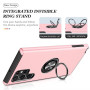 Dechyi Privacy Coque pour Samsung Galaxy S22 Ultra 5G Housse Etui avec Anti-Espion Verre trempé avec Support de Bague résistant