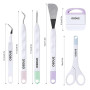 OSDUE Kit d'outils de Base, 6 Pièces Accessoires de Traceur Artisanat Carton Trousse ​d'outils de Démarrage Camées Lettrage Comp