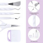 OSDUE Kit d'outils de Base, 6 Pièces Accessoires de Traceur Artisanat Carton Trousse ​d'outils de Démarrage Camées Lettrage Comp