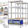 Monzana 2X Étagères Charge Lourde 5 Niveaux 180x90x40cm Étagère métallique modulable Max 875kg Rangement Garage Atelier