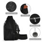 Aucuu Sac Bandouliere Femme, Sac à Main en Nylon, Multi-Poches Bandoulière Impermeable, Sacs à Bandoulières Multifonctionnel ave