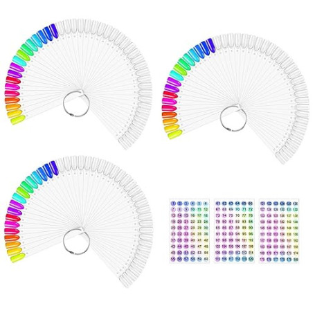 150 Pièces Nuancier Ongles, Présentoir Ongles Nuancier Nuancier Vernis Semi Permanent pour Style Nail Art et Affichage Des Coule