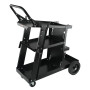 VEVOR Chariot de Soudage à 3 Niveaux Chariot Poste à Souder Capacité Charge 181,4 kg​​ Roues 360° Chaînes Sécurité Stockage Rése