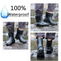 Donbest Bottes en Caoutchouc pour Homme Imperméables Bottes Bottines De Pluie Antidérapant Jardin Boots Wellington Rain Boots