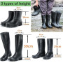 Donbest Bottes en Caoutchouc pour Homme Imperméables Bottes Bottines De Pluie Antidérapant Jardin Boots Wellington Rain Boots