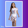 Disney Stitch T-Shirt et Short pour Fille, Pyjama en Coton Doux, Ensemble D'été 2 Pièces Stitch et Angel, Tailles 8 à 14 Ans