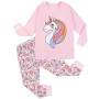 HOTUT Filles Pyjamas, Ensembles de Pyjama Enfants Manches Longues Coton vêtements de Nuit avec des Motifs Exquis pour Enfants 5-