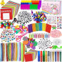 FAMKEEP Kit Bricolage Enfant 1800 Activites Manuelles pour Enfants, Bricolage Enfant Pipe Cleaners Crafts Set, Fournitures Éduca