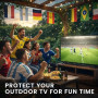 kwmobile Housse écran TV compatible avec 75" TV - Housse de protection TV extérieure contre intempéries, poussière et éclaboussu