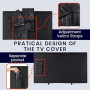 kwmobile Housse écran TV compatible avec 75" TV - Housse de protection TV extérieure contre intempéries, poussière et éclaboussu