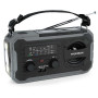 THOMSON Radio Solaire d’Urgence Portable, Survie Dynamo FM/AM, Lampe Torche LED, Alarme SOS, Batterie Rechargeable 4000mAh et Ch