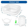 AEMCHDM Bac à shampoing gonflable domicile, bassine cheveux lit avec douchette, réservoir d’eau et vidange, lavabo coiffure port