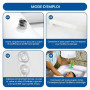 AEMCHDM Bac à shampoing gonflable domicile, bassine cheveux lit avec douchette, réservoir d’eau et vidange, lavabo coiffure port