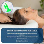AEMCHDM Bac à shampoing gonflable domicile, bassine cheveux lit avec douchette, réservoir d’eau et vidange, lavabo coiffure port
