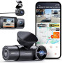 VANTRUE N4S Triple STARVIS 2 Dashcam Voiture 2.7K+2.5K+2.5K Avant et Arrière, 5GHz WiFi GPS Camera Embarquée Infrarouge, 3 Canua