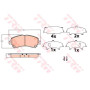 TRW GDB3622 Plaquettes de Frein Kit de 4 pour Nissan QASHQAI II (J11, J11_) 2013 - Essieu Avant et Autres Véhicules