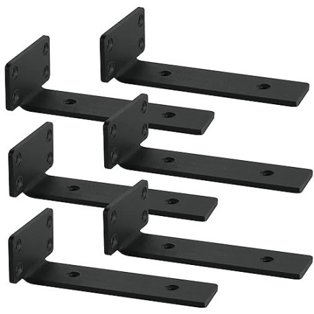 Equerre Etagere Murale,equerre fixation 20cm, Support etagere murale,Equerre Charge Lourde,Support étagère Murale ,Lot de 6
