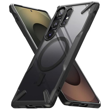 Ringke Coque Compatible avec Samsung S25 Ultra [Fusion-X Magnetic] Magnétique Antichoc Protection Militaire Défense Résistant au