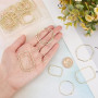 CHGCRAFT 48Pcs 2 Style Alliage Dos Ouvert Lunette Pendentifs Boucle d'Oreille Creuse Cadre Charme Résine Epoxy Charme pour DIY R