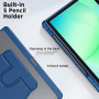 EasyAcc Coque Rotative pour Samsung Galaxy Tab A11+ Plus 2025 / A9+ 11 Pouces 2023 avec Porte Stylet, Étui Housse de Protection 
