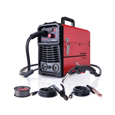 ARCCAPTAIN Poste a Souder MIG MAG sous gaz protecteur avec IGBT 140A AC230V, Poste à Souder 5 en 1 avec fil fourré FLUX/MMA E-Ha