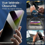 NEW'C Lot de 3, Verre Trempé Anti-Espion pour iPhone 16e, iPhone 14, iPhone 13, iPhone 13 Pro (6,1 Pouces), Angle de Confidentia