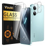 Vauki Verre Trempé pour Xiaomi Poco X8 PRO 5G Protection D'écran Film avec Caméra Arrière Protecteur,Dureté 9H Vitre écran,Anti
