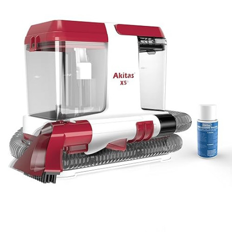 Akitas X5 Shampouineuse Canapé avec Fonction Autonettoyante, Inclus: 30ml Solution Concentrée de Démarrage Idéal pour Poils d’An