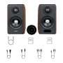 Edifier S880DB MKII - Haut-Parleur Haute Qualité, LDAC, BT 5,3, Télécommande, 2-Voies, avec Fil &sans Fil 88 W, Walnut, ConnexAp