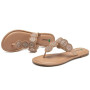 Ataiwee Sandales pour femme - Criss Cross Strappy Open Toe - Cuir végan - Chaussures d'été