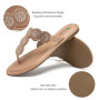 Ataiwee Sandales pour femme - Criss Cross Strappy Open Toe - Cuir végan - Chaussures d'été