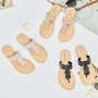 Ataiwee Sandales pour femme - Criss Cross Strappy Open Toe - Cuir végan - Chaussures d'été