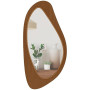 HOMCOM Miroir Mural asymétrique 91,5 x 45 cm, Miroir Suspendu Moderne, Cadre en Bois, pour Chambre, Salon, Dressing, entrée, Eff