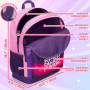 Get Trend Kpop Demon Hunters Huntrix Sac a Dos Enfant Fille, Fermeture Eclair et Rembourré Cartable Enfant avec Porte Clef, Cade