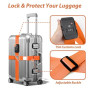 Linpr Sangles de Bagages Croisées, Sangle de Valise Élastiques Réglables, Sangles de Luggages avec Serrure TSA et Étiquette Nomi