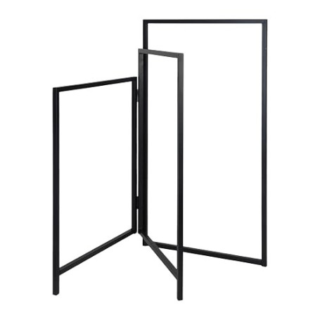 Porte-Serviettes Relaxdays, 3 Bras, Pliable, pour Serviettes & vêtements, H x L: 80 x 44 cm, en Fer, Noir