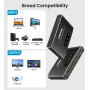 Multiprise HDMI Aluminium 3 Entrées vers 1 Sortie avec Télécommande - Splitter 4K 3D 1080P HDR Compatible PS5 PS4 Xbox Blu Ray L